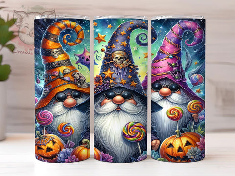 Spooky Gnomes 20 oz Skinny Tumbler Sublimation Design, Straight & Tapered Tumbler Png, Halloween Gnomes Tumbler Png, Digital Download PNG Sublimation Lara' s Designs 
