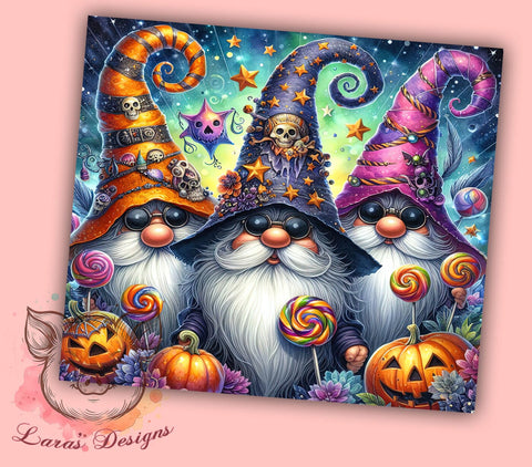 Spooky Gnomes 20 oz Skinny Tumbler Sublimation Design, Straight & Tapered Tumbler Png, Halloween Gnomes Tumbler Png, Digital Download PNG Sublimation Lara' s Designs 