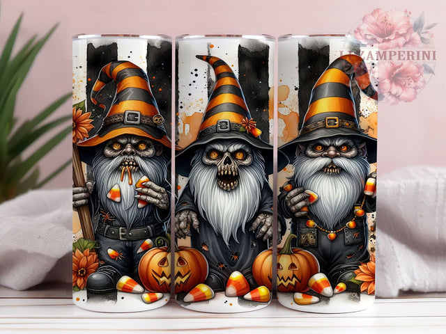Spooky Gnomes 20oz Tumbler Wrap PNG, Halloween Gnomes Tumbler PNG Sublimation Design, Straight & Tapered Tumbler Wrap, Instant Digital Download Sublimation Li Zamperini 