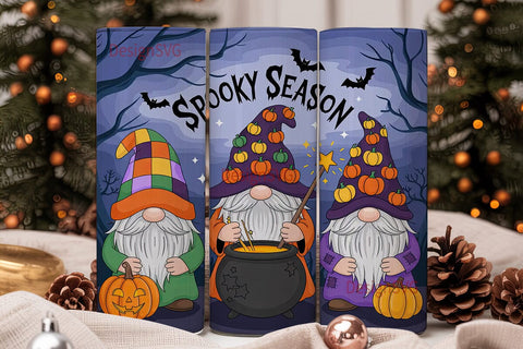 Spooky Gnomes 20oz Tumbler Wrap Sublimation DesignSVG 