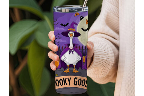 Spooky Goose 20oz Tumbler Wrap Sublimation DesignSVG 