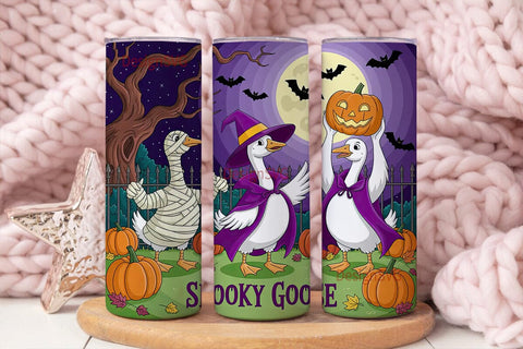 Spooky Goose 20oz Tumbler Wrap Sublimation DesignSVG 