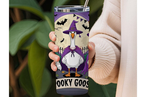 Spooky Goose 20oz Tumbler Wrap Sublimation DesignSVG 