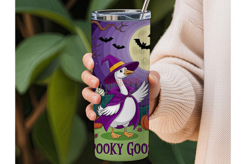Spooky Goose 20oz Tumbler Wrap Sublimation DesignSVG 
