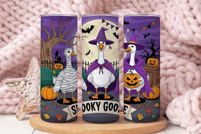 Spooky Goose 20oz Tumbler Wrap Sublimation DesignSVG 