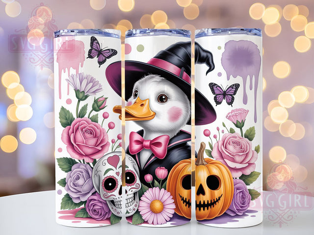 Spooky Goose Funny Cute Halloween Tumbler, Funny Halloween Wrap, Cute Fall Cup, Kawaii Goose Design, 20Oz Sublimation Wrap, Silly Autumn Drinkware, Haunted Goose Tumbler Sublimation SvggirlplusArt 