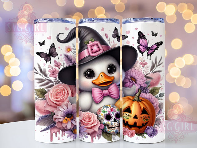 Spooky Goose Funny Cute Halloween Tumbler, Funny Halloween Wrap, Cute Fall Cup, Kawaii Goose Design, 20Oz Sublimation Wrap, Silly Autumn Drinkware, Haunted Goose Tumbler Sublimation SvggirlplusArt 