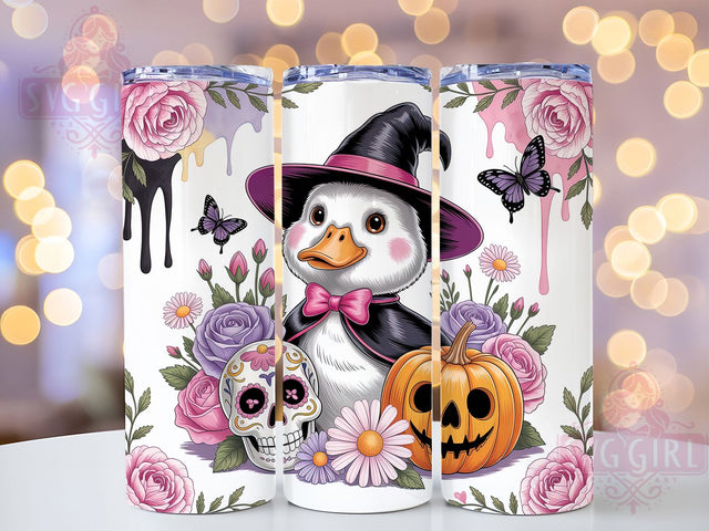 Spooky Goose Funny Cute Halloween Tumbler, Funny Halloween Wrap, Cute Fall Cup, Kawaii Goose Design, 20Oz Sublimation Wrap, Silly Autumn Drinkware, Haunted Goose Tumbler Sublimation SvggirlplusArt 