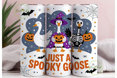 Spooky Goose Halloween Tumbler Wrap PNG Sublimation PixelChick 