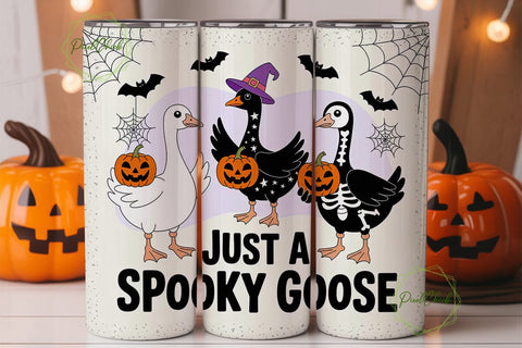 Spooky Goose Halloween Tumbler Wrap PNG Sublimation PixelChick 