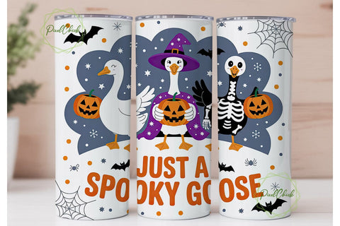 Spooky Goose Halloween Tumbler Wrap PNG Sublimation PixelChick 