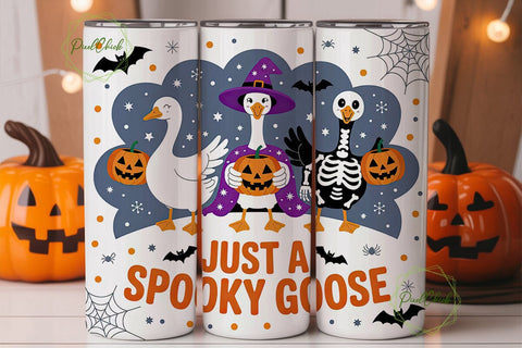 Spooky Goose Halloween Tumbler Wrap PNG Sublimation PixelChick 
