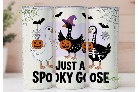 Spooky Goose Halloween Tumbler Wrap PNG Sublimation PixelChick 