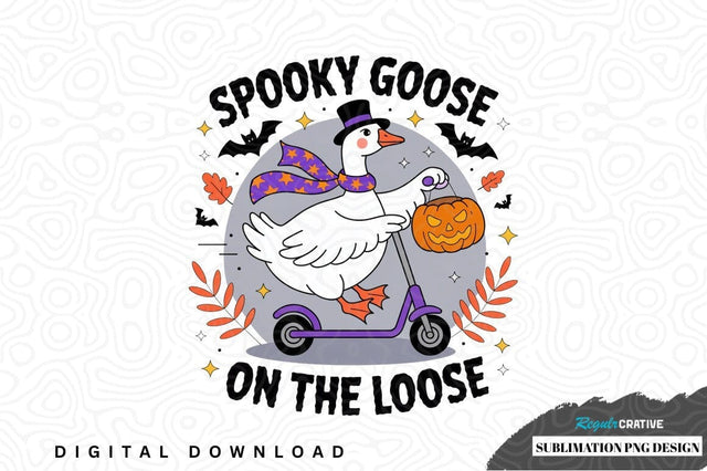 Spooky goose on the loose halloween design Sublimation Regulrcrative 