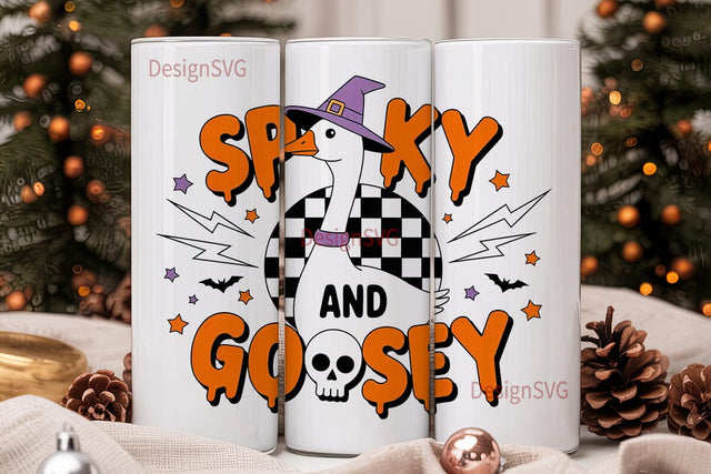 Spooky Goosey Halloween 20oz Tumbler Sublimation DesignSVG 