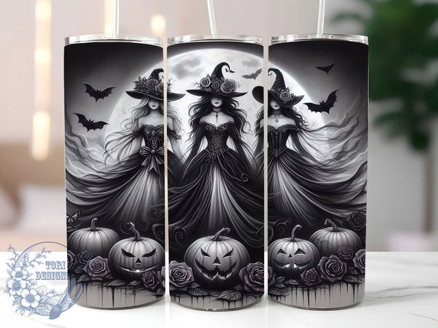 Spooky Gothic Witch Ghost Tumbler Wrap, Gothic Ghost Wrap, Halloween 20Oz Design, Dark Witch Cup Wrap, Gothic Halloween Drinkware, Spooky Ghost Tumbler, Witchy Halloween Mug Design Sublimation ToriDesigns 