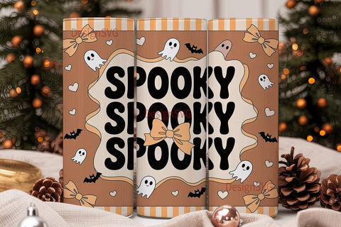 Spooky Halloween 20oz Tumbler Wrap Sublimation DesignSVG 