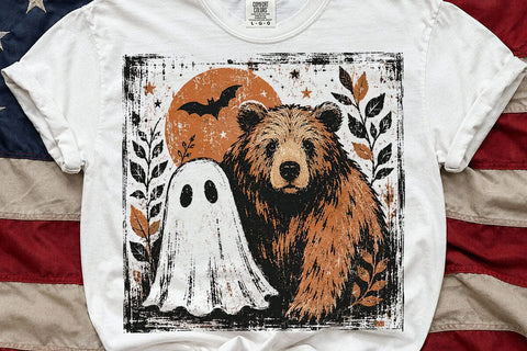 Spooky Halloween Bear Ghost PNG File SVG DesignDestine 