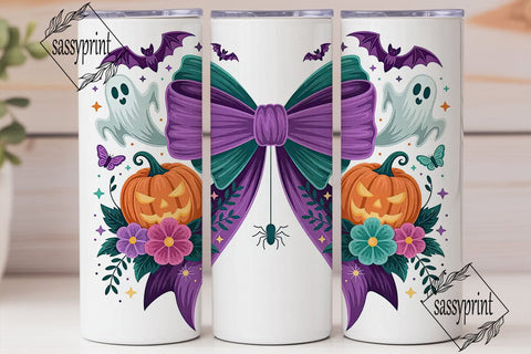 Spooky Halloween Bow 20oz Tumbler Design Sublimation sassyprint 