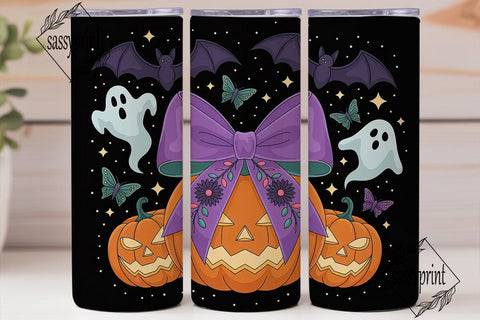 Spooky Halloween Bow 20oz Tumbler Design Sublimation sassyprint 