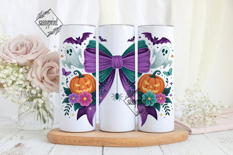 Spooky Halloween Bow 20oz Tumbler Design Sublimation sassyprint 