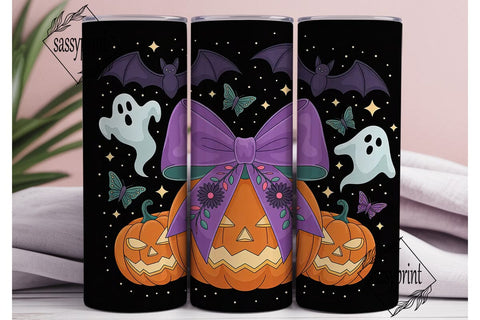Spooky Halloween Bow 20oz Tumbler Design Sublimation sassyprint 