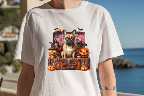 Spooky Halloween Bulldog Adventure Sublimation Clipart Sublimation SVGArt 