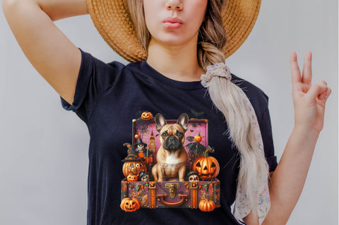Spooky Halloween Bulldog Adventure Sublimation Clipart Sublimation SVGArt 