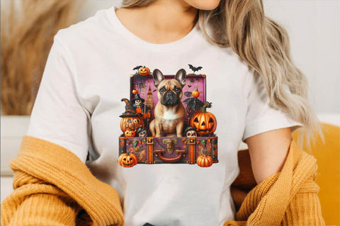 Spooky Halloween Bulldog Adventure Sublimation Clipart Sublimation SVGArt 