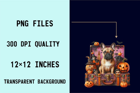 Spooky Halloween Bulldog Adventure Sublimation Clipart Sublimation SVGArt 