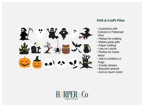 Spooky Halloween Bundle SVG PNG Cut EPS File SVG HarperNCo 