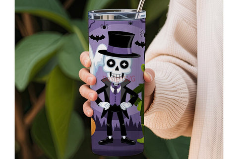 Spooky Halloween Characters 20oz Tumbler Sublimation DesignSVG 