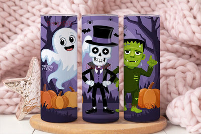 Spooky Halloween Characters 20oz Tumbler Sublimation DesignSVG 