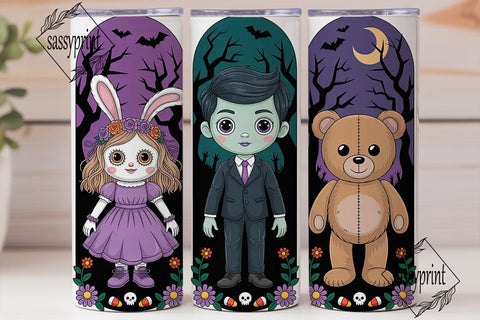 Spooky Halloween Characters 20oz Tumbler Sublimation sassyprint 