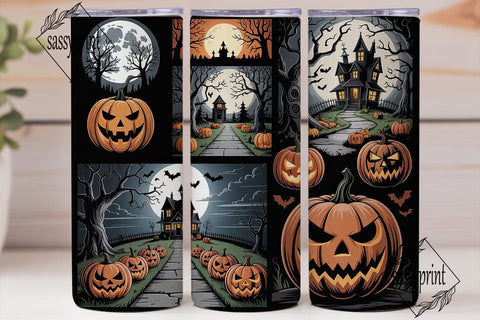 Spooky Halloween Comic Tumbler Wrap Sublimation sassyprint 