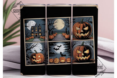 Spooky Halloween Comic Tumbler Wrap Sublimation sassyprint 