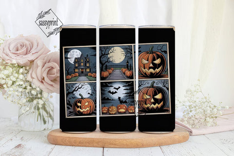 Spooky Halloween Comic Tumbler Wrap Sublimation sassyprint 