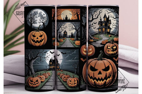Spooky Halloween Comic Tumbler Wrap Sublimation sassyprint 
