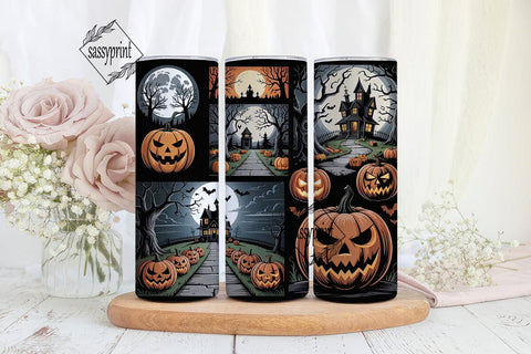 Spooky Halloween Comic Tumbler Wrap Sublimation sassyprint 