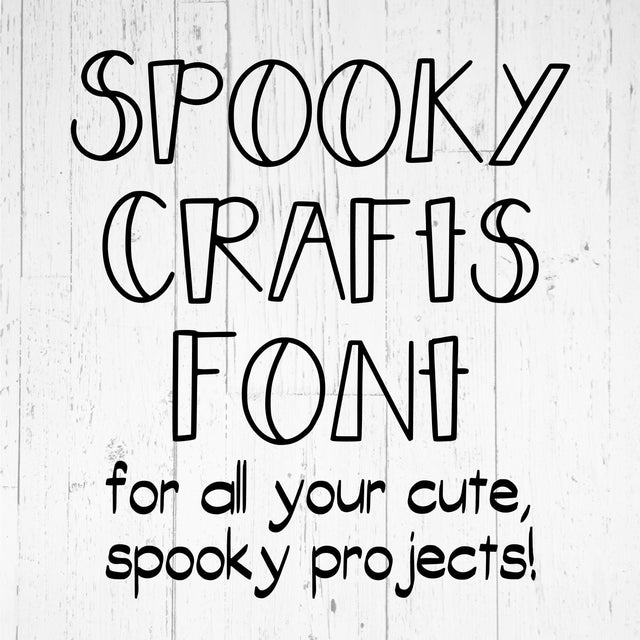 Spooky Halloween Font OTF, Fonts for Crafting, Handwritten Font Font Crafting With Brenna 