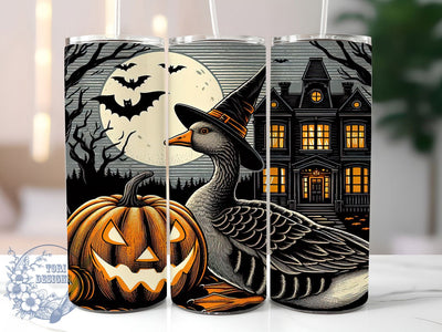 Spooky Halloween Goose Tumbler, Spooky Goose, Goose Tumbler, 20oz Tumbler Wrap, Skinny Tumbler Png, Sublimation Design, Instant Download Sublimation ToriDesigns 