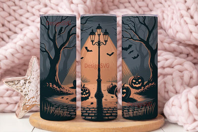 Spooky Halloween Night 20oz Tumbler Wrap Sublimation DesignSVG 