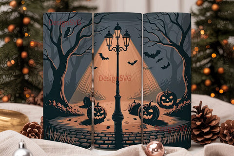 Spooky Halloween Night 20oz Tumbler Wrap Sublimation DesignSVG 