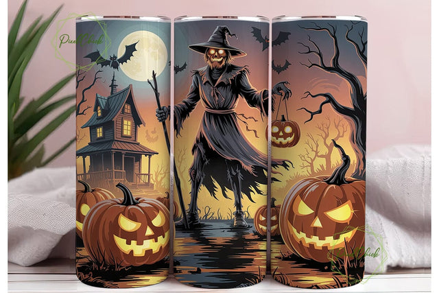 Spooky Halloween Night 20oz Tumbler Wrap Sublimation PixelChick 
