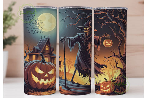 Spooky Halloween Night 20oz Tumbler Wrap Sublimation PixelChick 