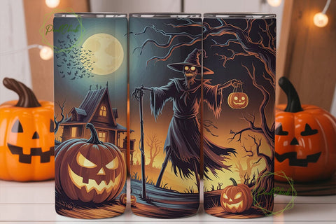 Spooky Halloween Night 20oz Tumbler Wrap Sublimation PixelChick 