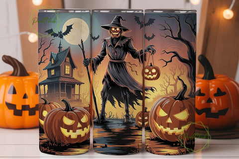Spooky Halloween Night 20oz Tumbler Wrap Sublimation PixelChick 