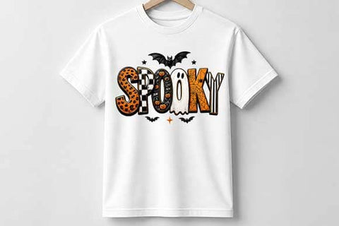 Spooky Halloween PNG | Ghost Typography Sublimation Design SVG BillahCrafts 
