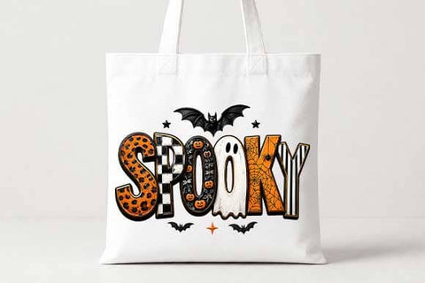 Spooky Halloween PNG | Ghost Typography Sublimation Design SVG BillahCrafts 