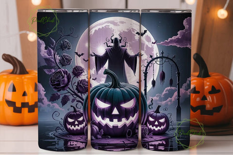 Spooky Halloween Pumpkin 20oz Tumbler Sublimation PixelChick 